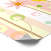 Romeinen 8:28 Roze Stripe en Bloem Christelijke Ci Poster (Hoek)