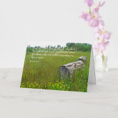 Romeinen 8:28 rustige scène blanco Wenskaart Folie Wenskaart (Orchidee)