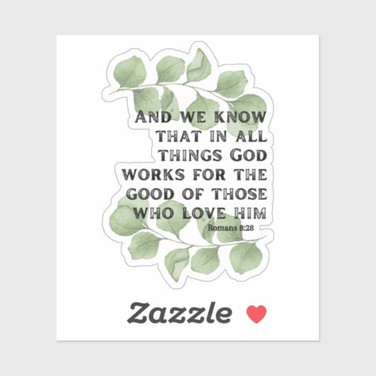 Romeinen 8:28 sticker (Vel)