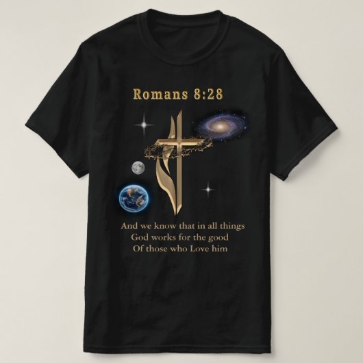 Romeinen 8:28 t-shirt (Design voorkant)
