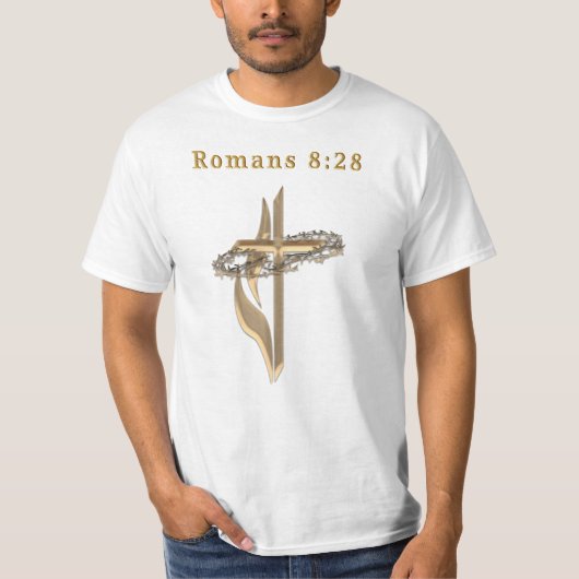 Romeinen 8:28 t-shirts (Voorkant)