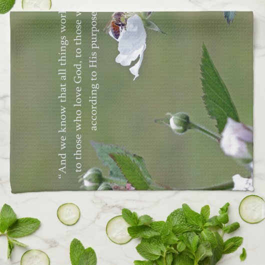 Romeinen 8:28 theedoek (Gevouwen)