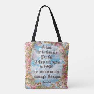 Romeinen 8:28 tote bag