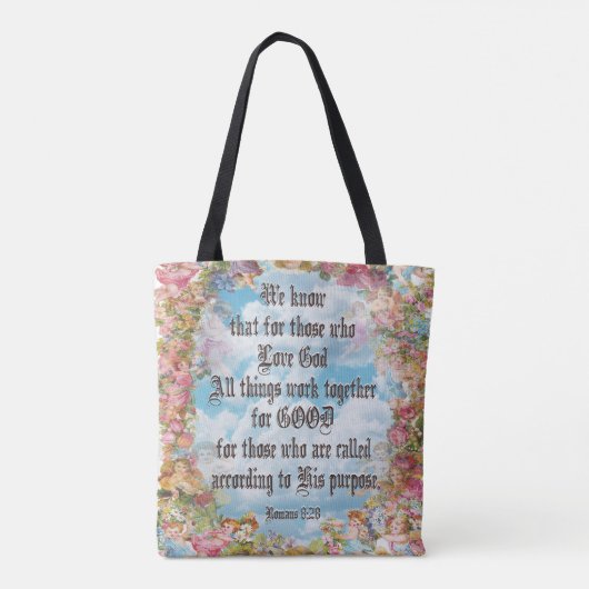 Romeinen 8:28 tote bag (Achterkant)