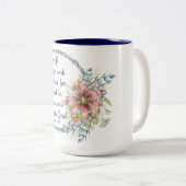 Romeinen 8:28 tweekleurige koffiemok (Voorkant rechts)