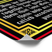 Romeinen 8 28 verlichte KJV Bijbelversie Poster (Hoek)