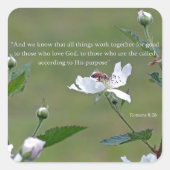 Romeinen 8:28 vierkante sticker (Voorkant)