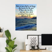 Romeinen 8:28 Wij weten dat in alle dingen Christe Poster (Thuiskantoor)