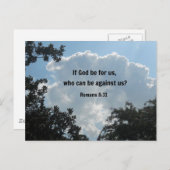 Romeinen 8:31 Als God voor ons is... Briefkaart (Voorkant / Achterkant)