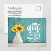 Romeinen 8:31 Als God voor ons is die tegen ons ka Briefkaart (Voorkant / Achterkant)