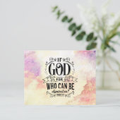 Romeinen 8:31 Als God voor ons is die tegen ons ka Briefkaart (Staand voorkant)