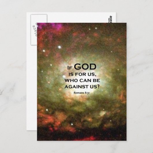 Romeinen 8:31 briefkaart (Voorkant / Achterkant)