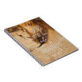 Romeinen 8:31 oranje goud, leeuw Bijbelprijsnotebo Notitieboek (Rechterzijde)