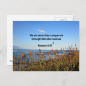Romeinen 8:37 briefkaart (Voorkant / Achterkant)