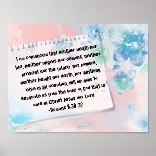 Romeinen 8:38-39 Bijbelse bloesems Destiny's Desti Poster (Voorkant)