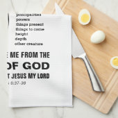 Romeinen 8:38-39 NIETS KAN Christelijk AFZONDEREN Theedoek (Quarter Fold)