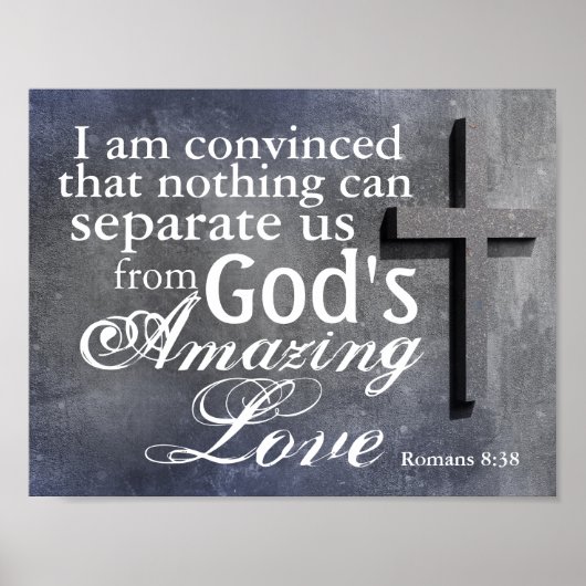 Romeinen 8:38 God's Love Cross Poster (Voorkant)