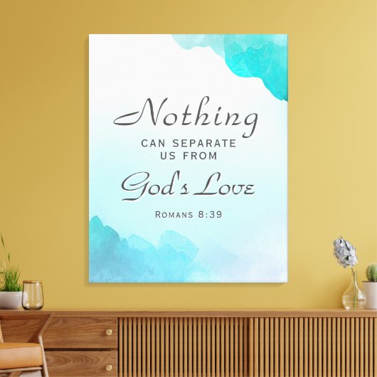 Romeinen 8:39 Gods liefde Bijbelvers Christelijk Canvas Afdruk (Insitu (Woonkamer))