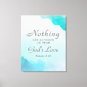 Romeinen 8:39 Gods liefde Bijbelvers Christelijk Canvas Afdruk (Voorkant)
