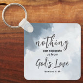 Romeinen 8:39 Gods liefde Bijbelvers Christelijk Sleutelhanger (Voorkant)