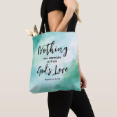 Romeinen 8:39 Gods liefde Bijbelvers Christelijk Tote Bag (Dichtbij)