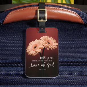 Romeinen 8 39 Liefde van God Bijbel Verse Roze Blo Bagagelabel