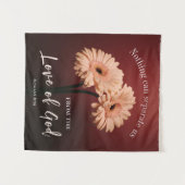 Romeinen 8 39 Liefde van God Bijbel Verse Roze Bru Wandkleed (Voorkant (horizontaal))