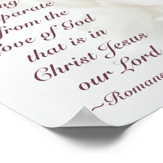 Romeinen 8:39 Liefde van God Bijbelwitte Orchideeë Poster (Hoek)