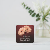 Romeinen 8 39 Liefde van God Christelijk Bijbelver Vierkante Visitekaartje (Staand voorkant)