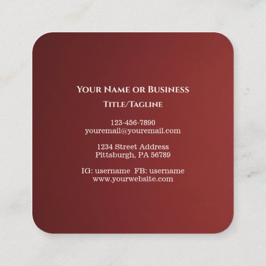 Romeinen 8 39 Liefde van God Christelijk Bijbelver Vierkante Visitekaartje (Achterkant)