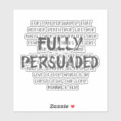 Romeinen 8 Bijbelvers met Overtuigd Quote Sticker (Vel)