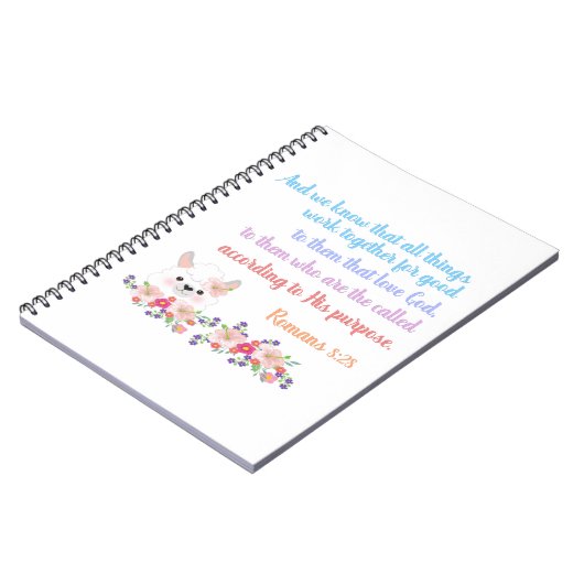 Romeinen 8 Bijbelvers ontwerp Notitieboek (Linkerzijde)