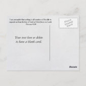 Romeinen Bijbelverse van de Liefde van 8:38 God Briefkaart (Achterkant)