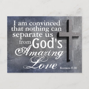 Romeinen Bijbelverse van de Liefde van 8:38 God Briefkaart