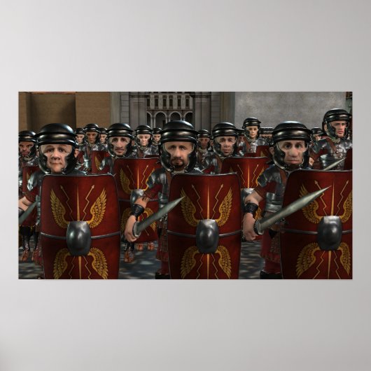 Romeinen die naar oorlog trekken - klein Poster (Voorkant)