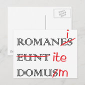 Romeinen gaan naar huis briefkaart (Voorkant / Achterkant)