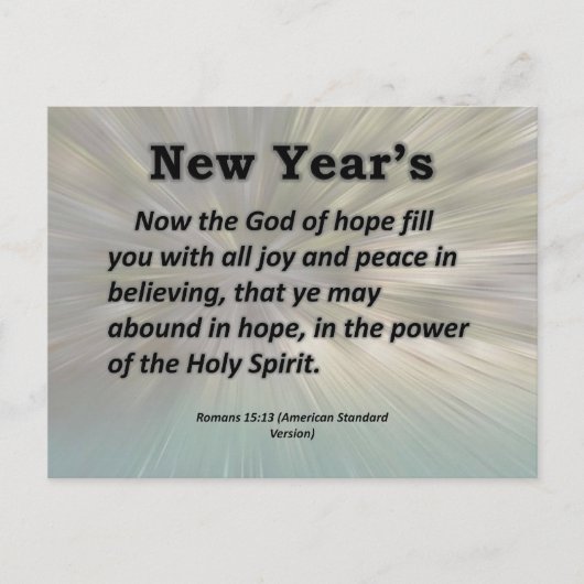 Romeinen in het nieuwjaar 15-13 feestdagenkaart (Voorkant)