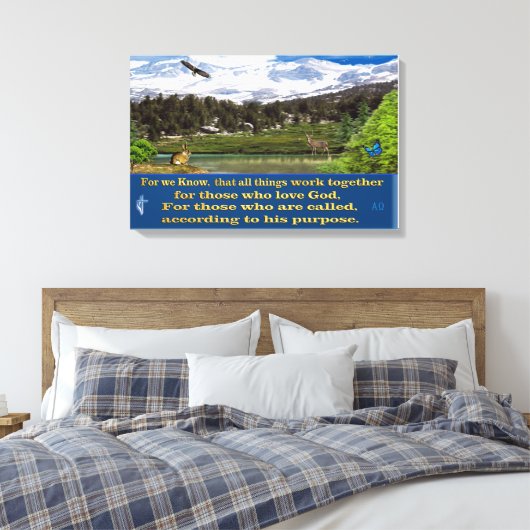 Romeinen poster doek, omwikkeld met 8:28 canvas afdruk (Insitu (Slaapkamer))