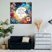 Romeinen Verse Schrift Art Nouveau Floral Pasen Poster