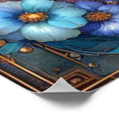 Romeinen Verse Schrift Art Nouveau Floral Pasen Poster (Hoek)