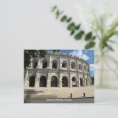 Romeins amfitheater, Nimes, Frankrijk op een Briefkaart (Staand voorkant)