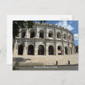 Romeins amfitheater, Nimes, Frankrijk op een Briefkaart (Voorkant / Achterkant)