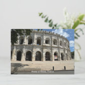 Romeins amfitheater, Nimes, Frankrijk op een Feestdagenkaart (Staand voorkant)