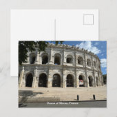 Romeins amfitheater, Nimes, Frankrijk op een Feestdagenkaart (Voorkant / Achterkant)