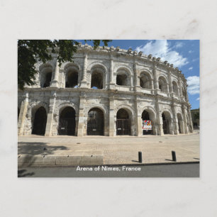 Romeins Amphitheater, Nimes, Frankrijk op een Briefkaart