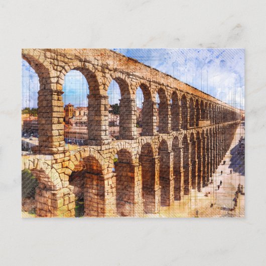 Romeins aquaduct, Segovia. Spanje. Briefkaart (Voorkant)