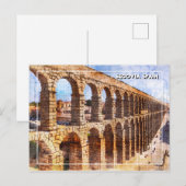 Romeins aquaduct, Segovia. Spanje. Briefkaart (Voorkant / Achterkant)