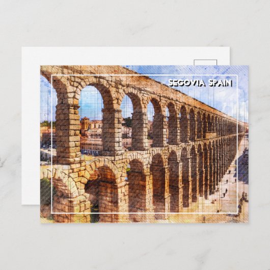 Romeins aquaduct, Segovia. Spanje. Briefkaart (Voorkant / Achterkant)