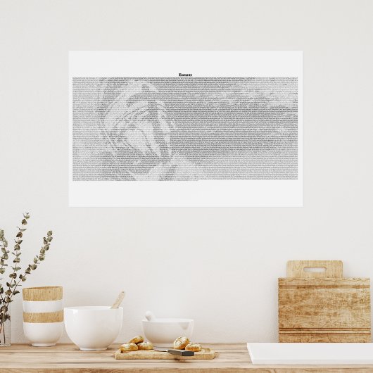 Romeins boek (volledige KJV-tekst) Poster (Keuken)