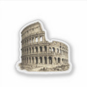 Romeins Colosseum Antieke Colosseum Gravure Sticker (Voorkant)